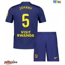 Camiseta Atletico Madrid Johnny Cardoso #5 Visitante Equipación para niños 2025-26 manga corta (+ pantalones cortos)